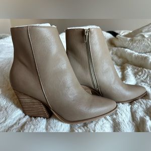 Tan booties